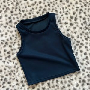 A blue tank top/crop top from SHEIN size small